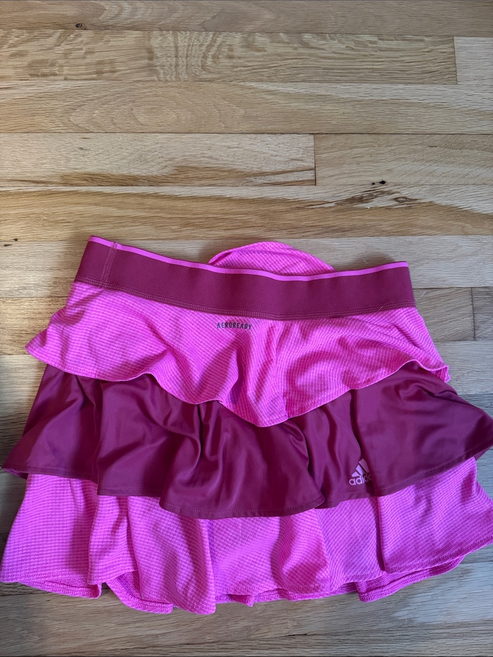 Adidas Two-Tone Pink Layered Tennis Skirt